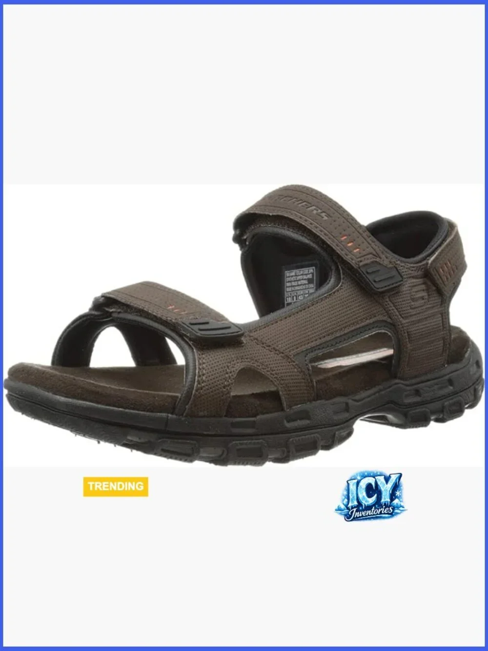 Open Toe Sandal With Strap Closure - Memory Foam Footbed
